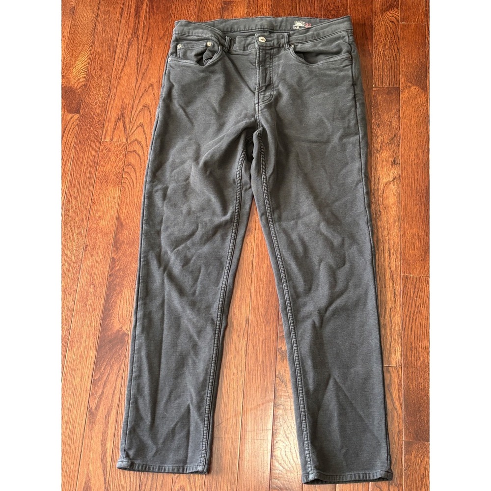 Faherty Brand Mens 33x28 Charcoal Gray 5-Pocket Stretch Pants MBC0021-OYX